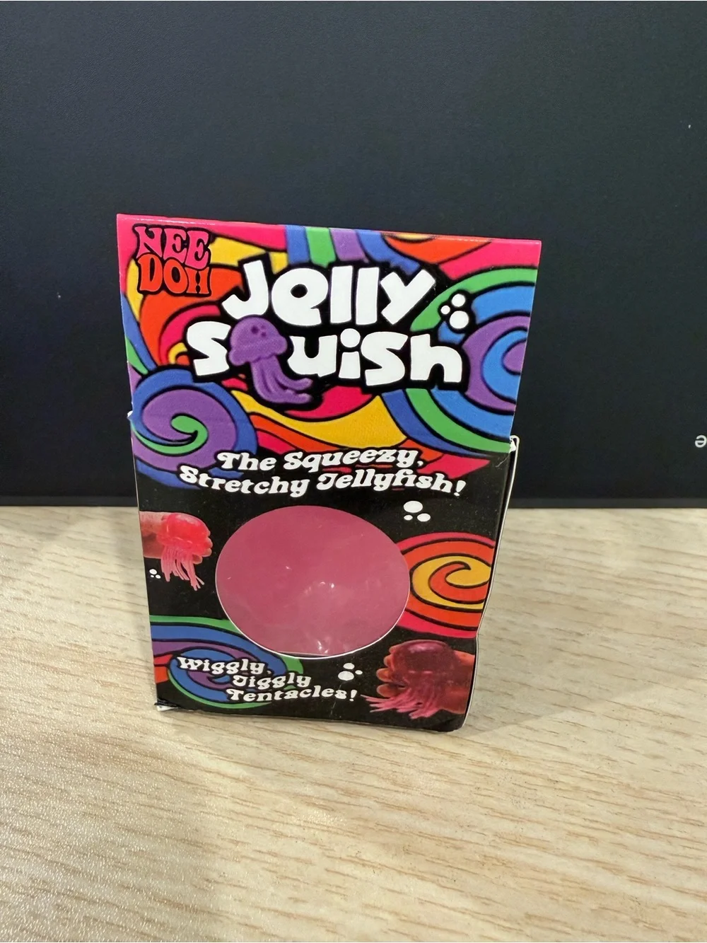 NeeDoh Jelly Squish Pink Super Solid Squish